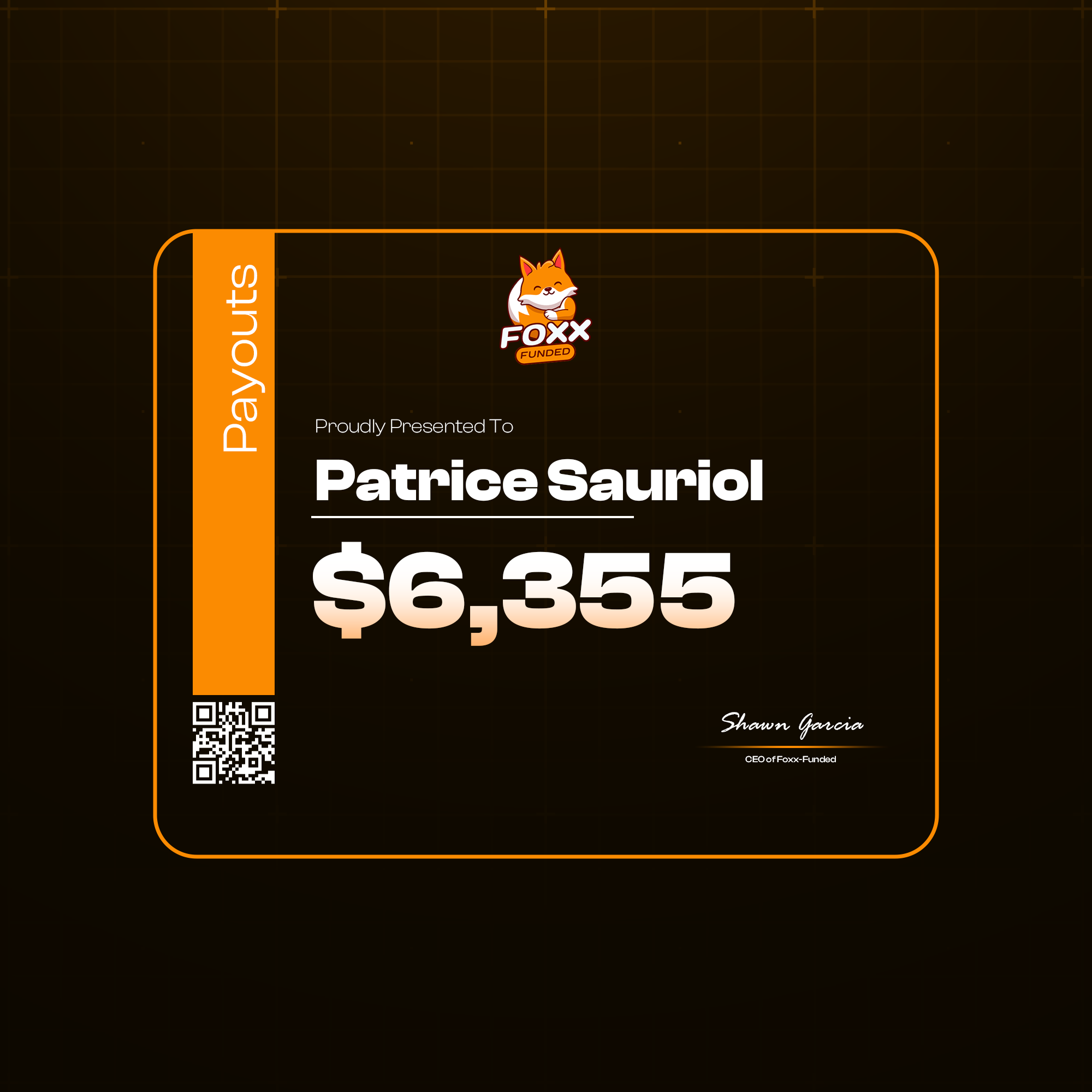 Verified payout
