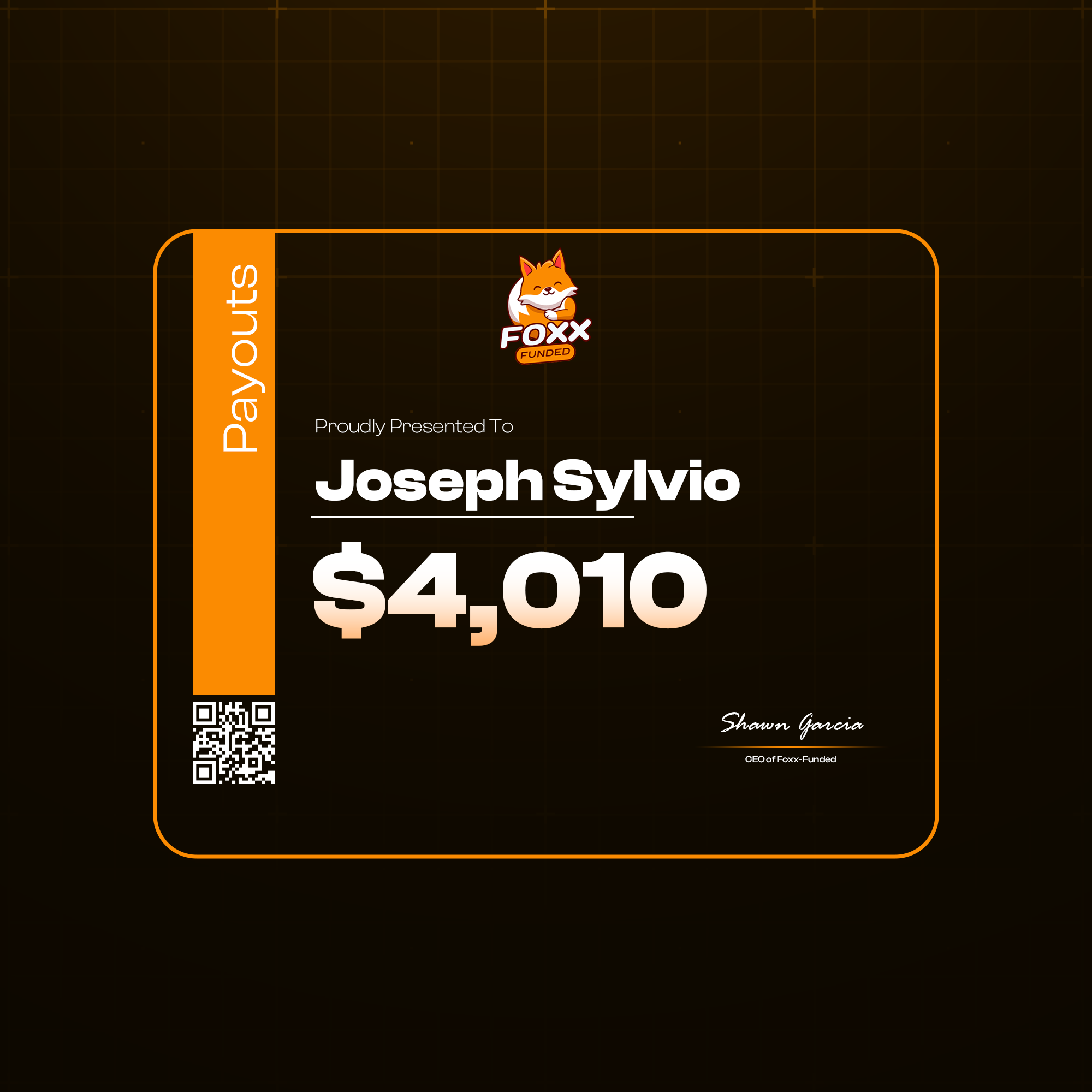 Verified payout